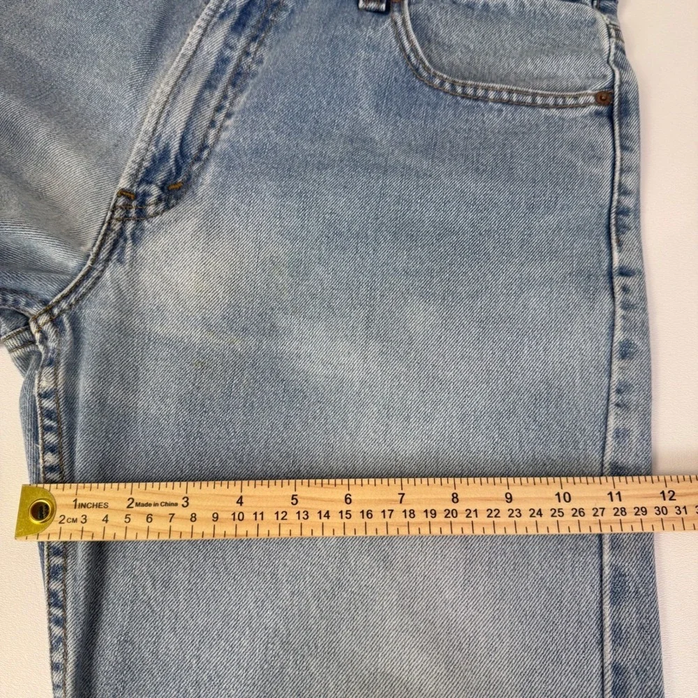 Levi's 505 Regular Fit‎ Jeans Men 35x32 (34X30) Light Wash Blue Straight Leg